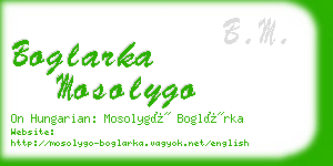 boglarka mosolygo business card